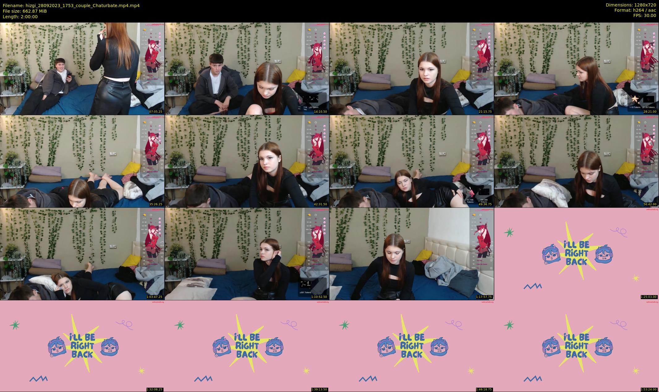 hizgi — Chaturbate Couple stripcam clip, Sep 28, 2023