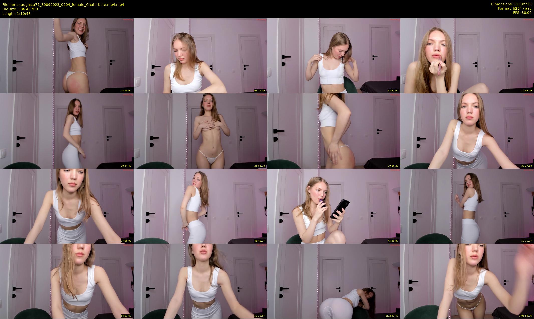 augusta77 — Chaturbate Female stripcam clip, Sep 30, 2023