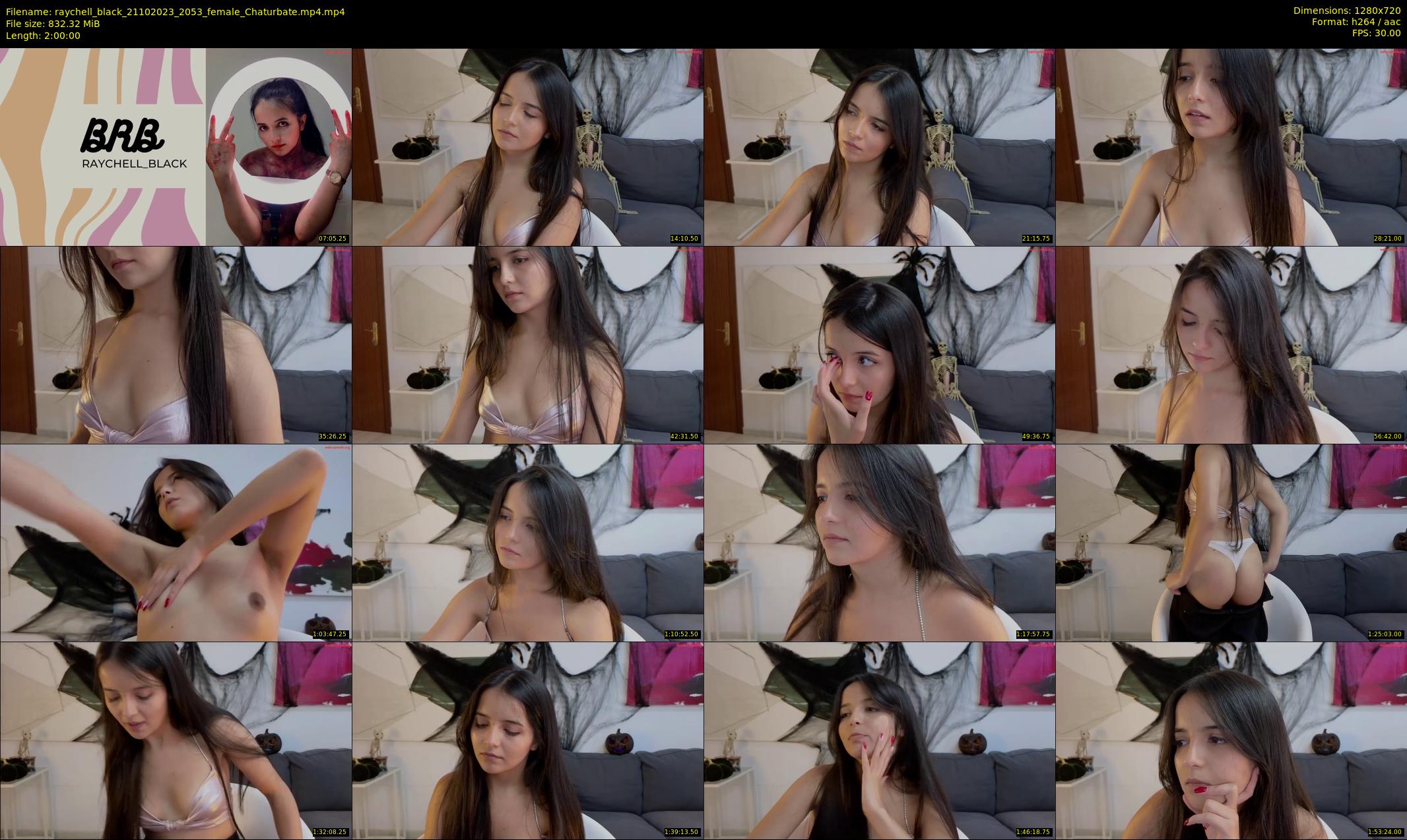 raychell_black — Chaturbate Female stripcam clip, Oct 21, 2023