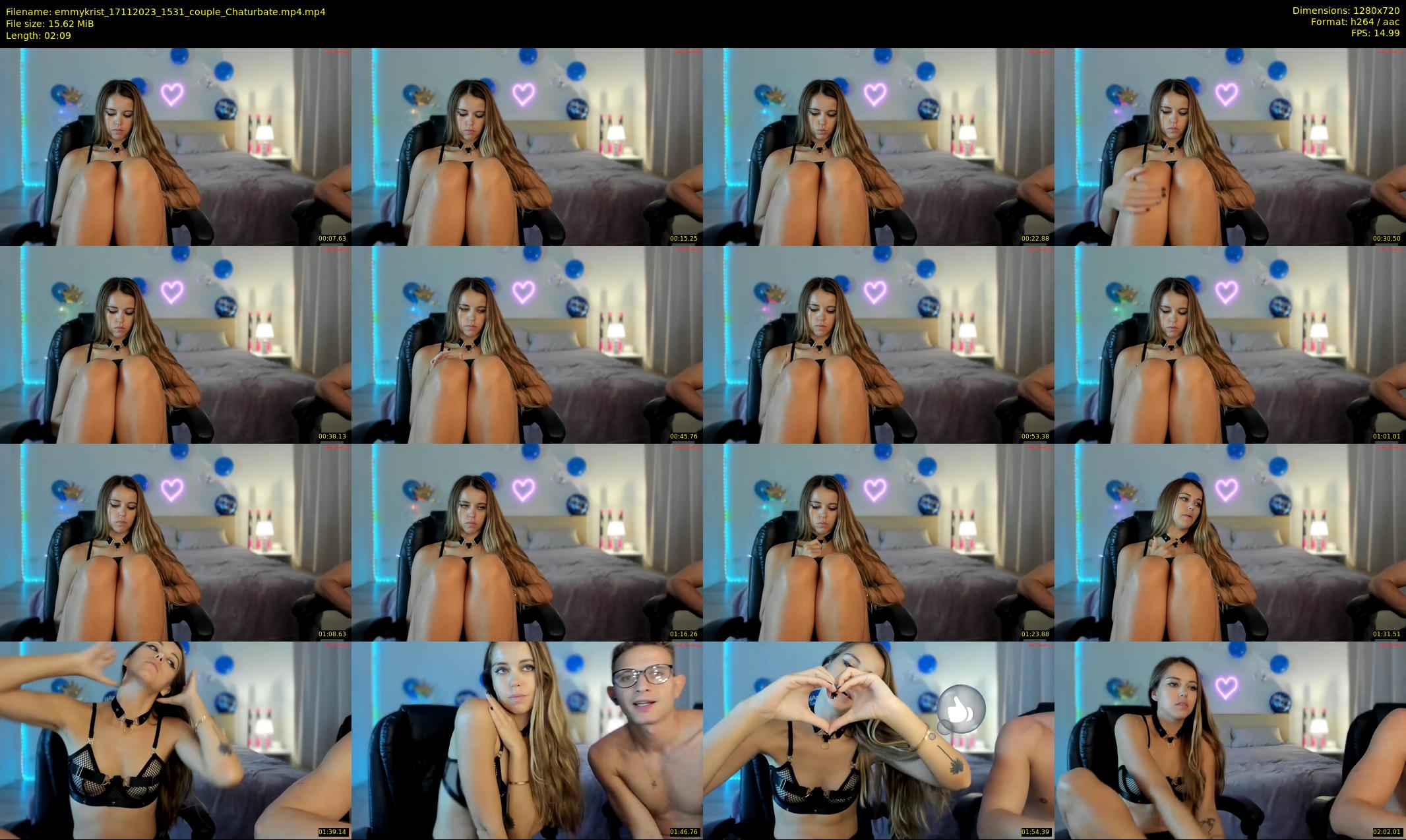 emmykrist — Chaturbate Couple stripcam clip, Nov 17, 2023