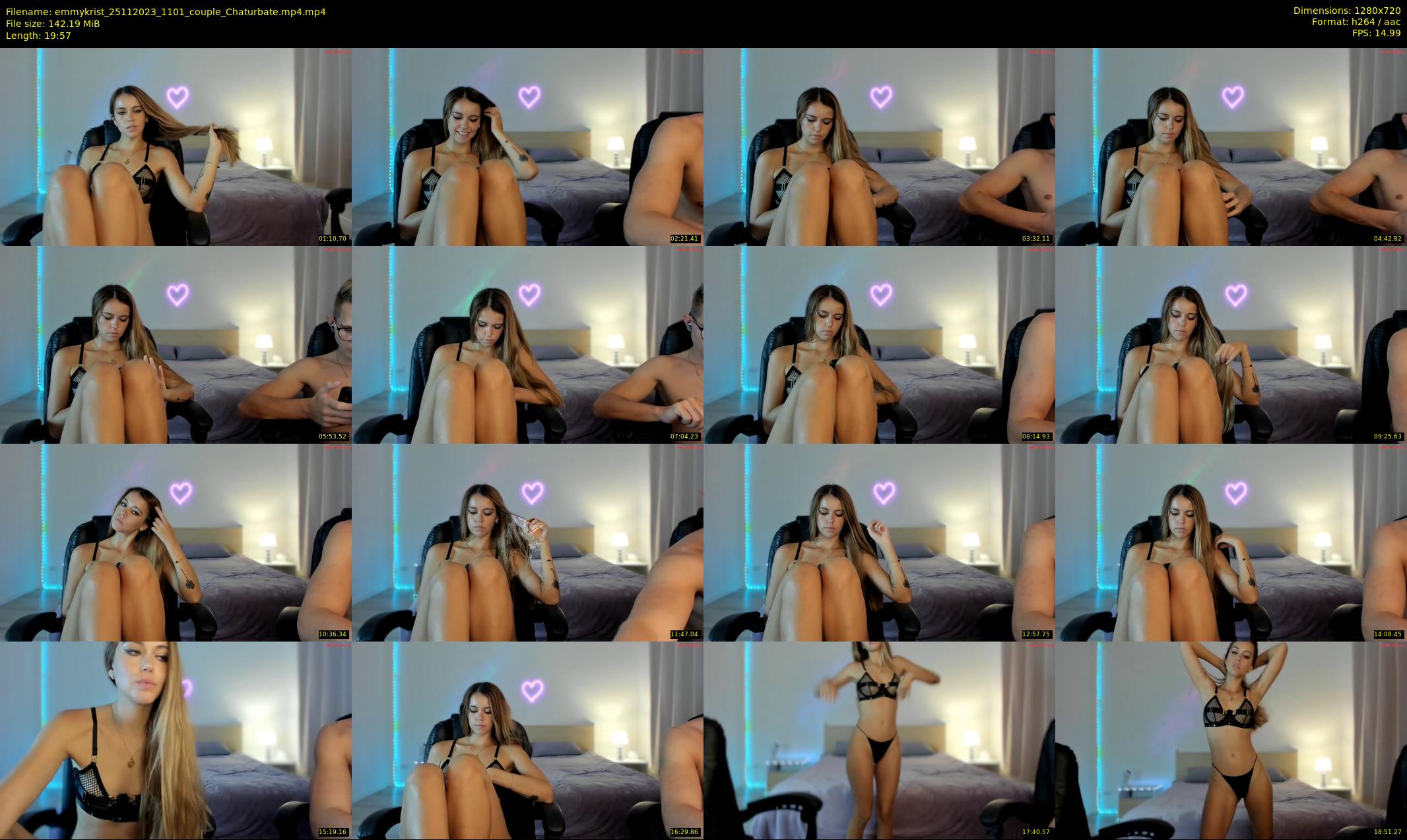 emmykrist — Chaturbate Couple stripcam clip, Nov 25, 2023