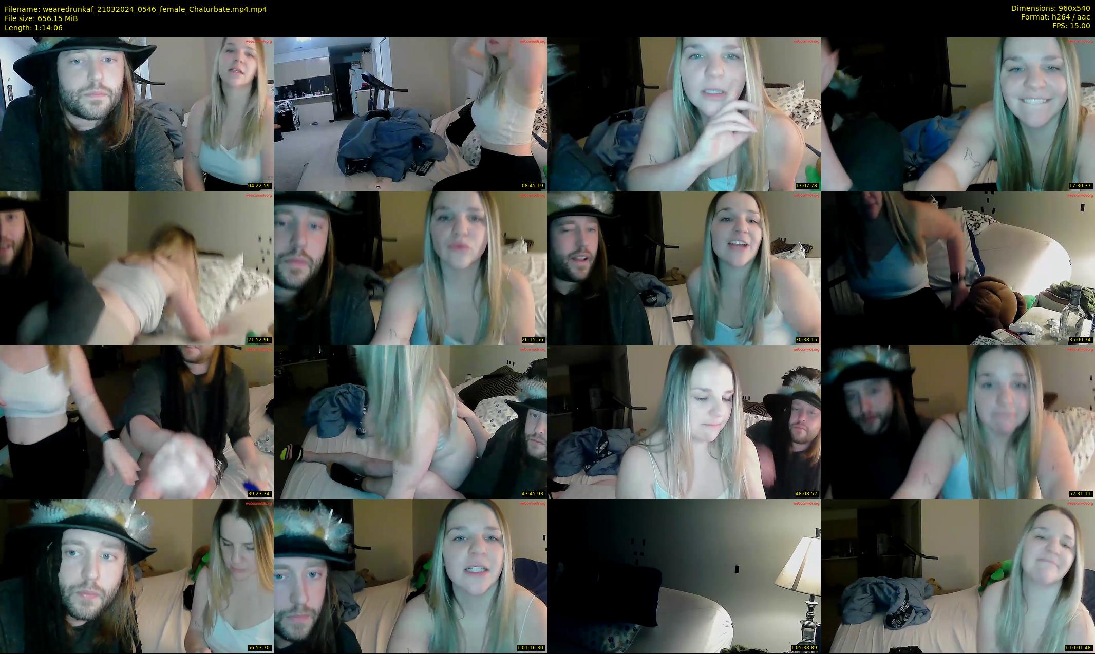 wearedrunkaf — Chaturbate Couple stripcam clip, Mar 21, 2024