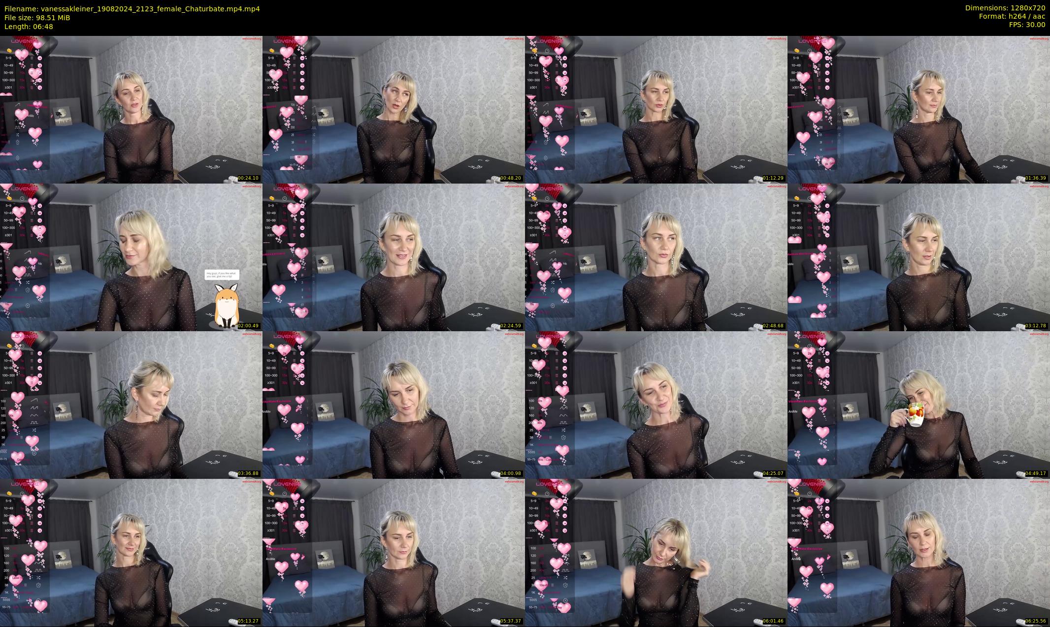 vanessakleiner — Chaturbate Female stripcam clip, Aug 19, 2024