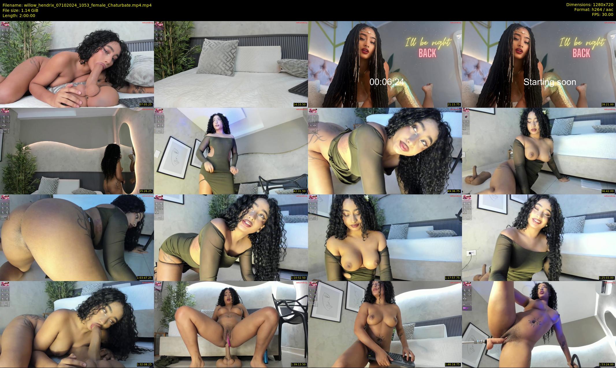 willow_hendrix — Chaturbate Female stripcam clip, Oct 7, 2024