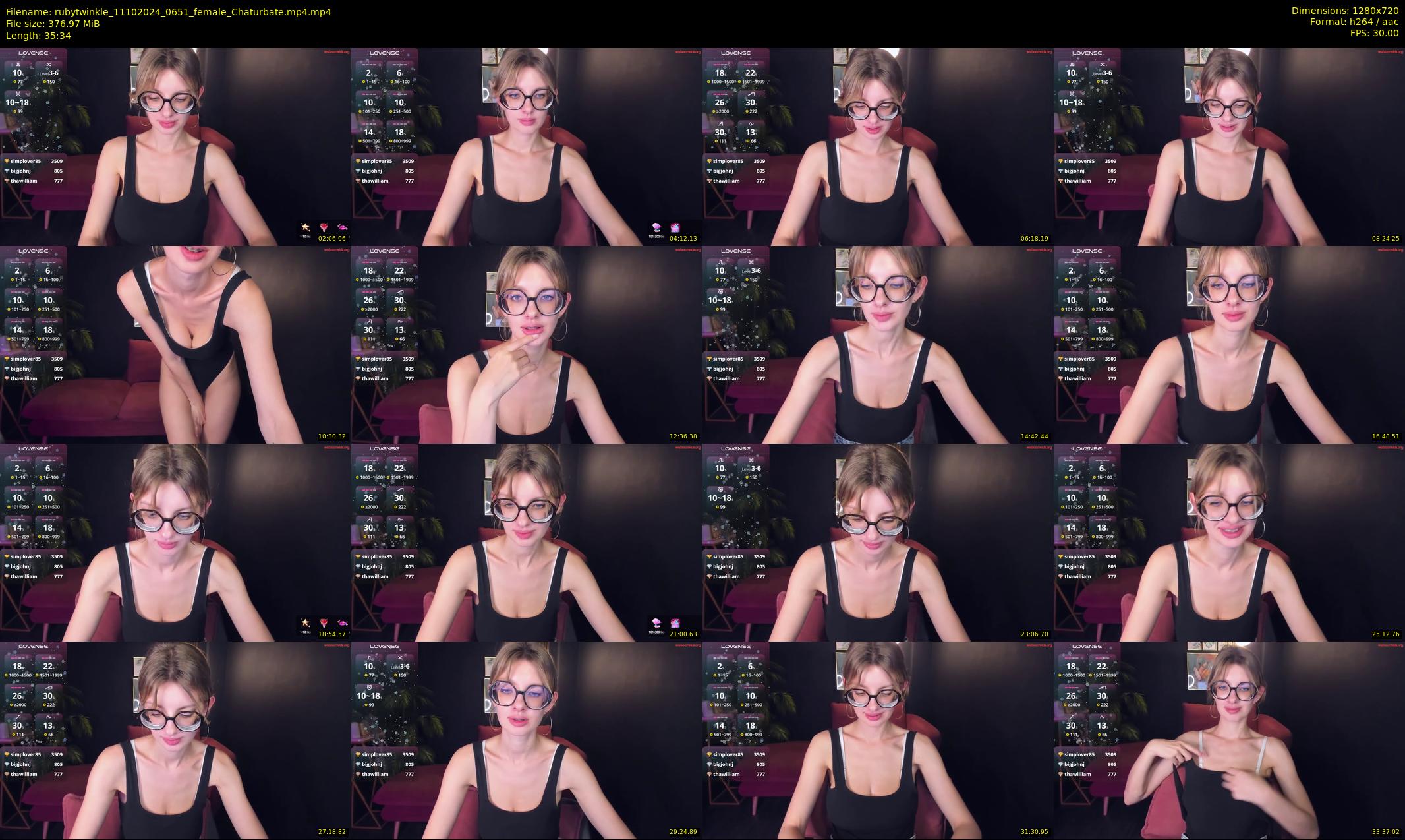 rubytwinkle — Chaturbate Female stripcam clip, Oct 11, 2024