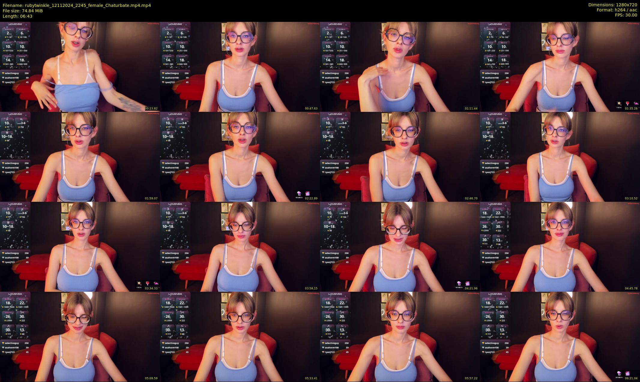 rubytwinkle — Chaturbate Female stripcam clip, Nov 12, 2024
