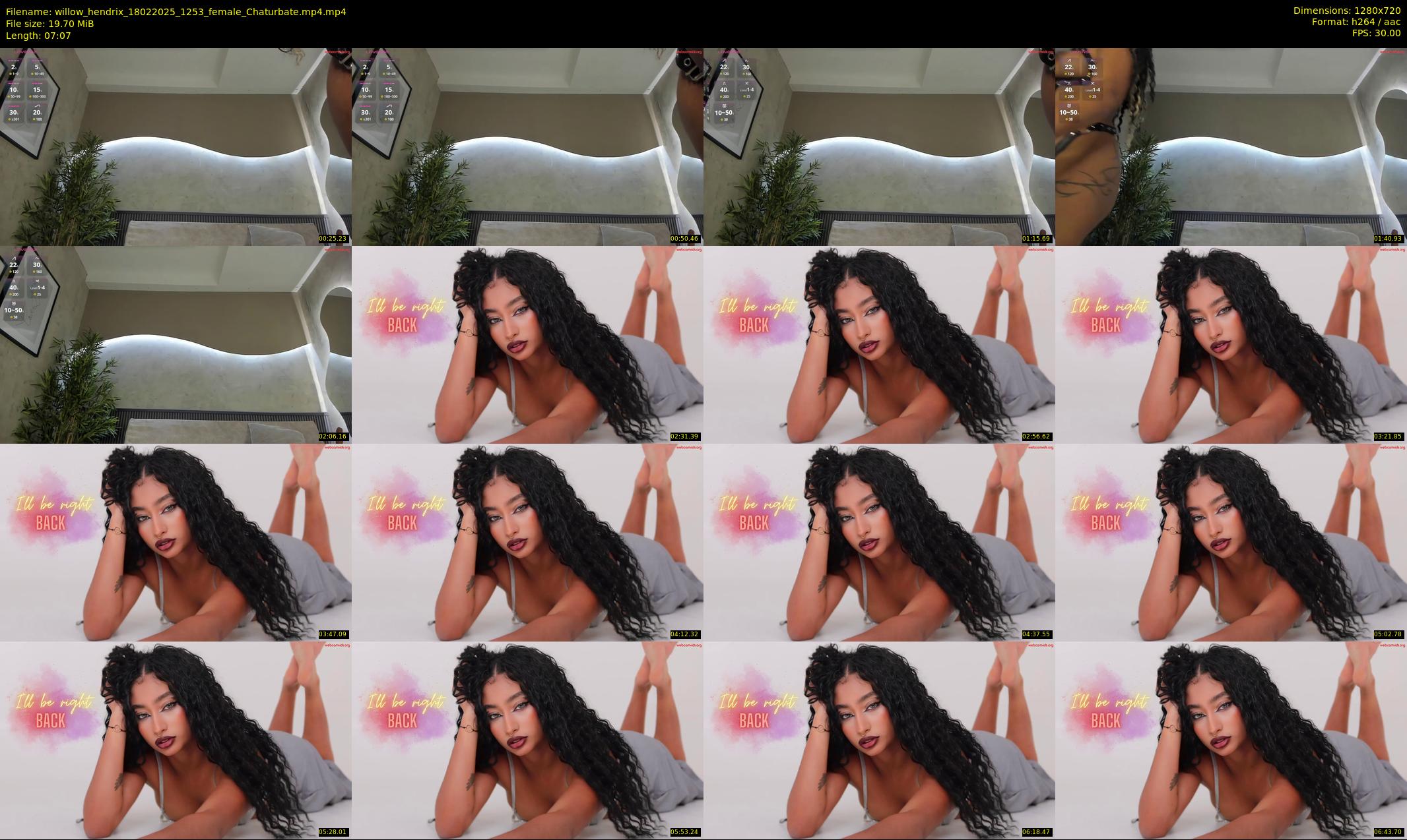 willow_hendrix — Chaturbate Female stripcam clip, Feb 18, 2025