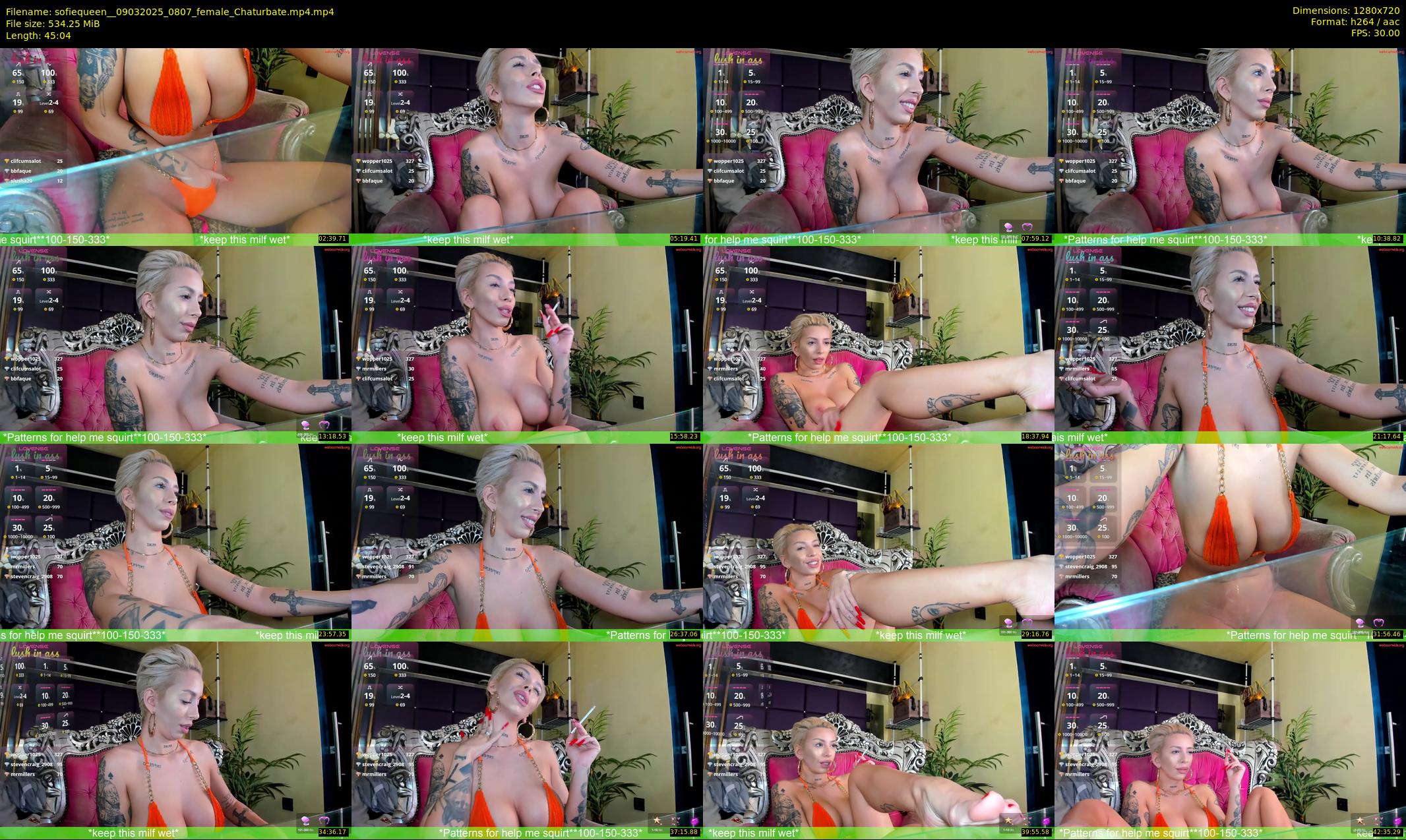 sofiequeen_ — Chaturbate Female stripcam clip, Mar 9, 2025