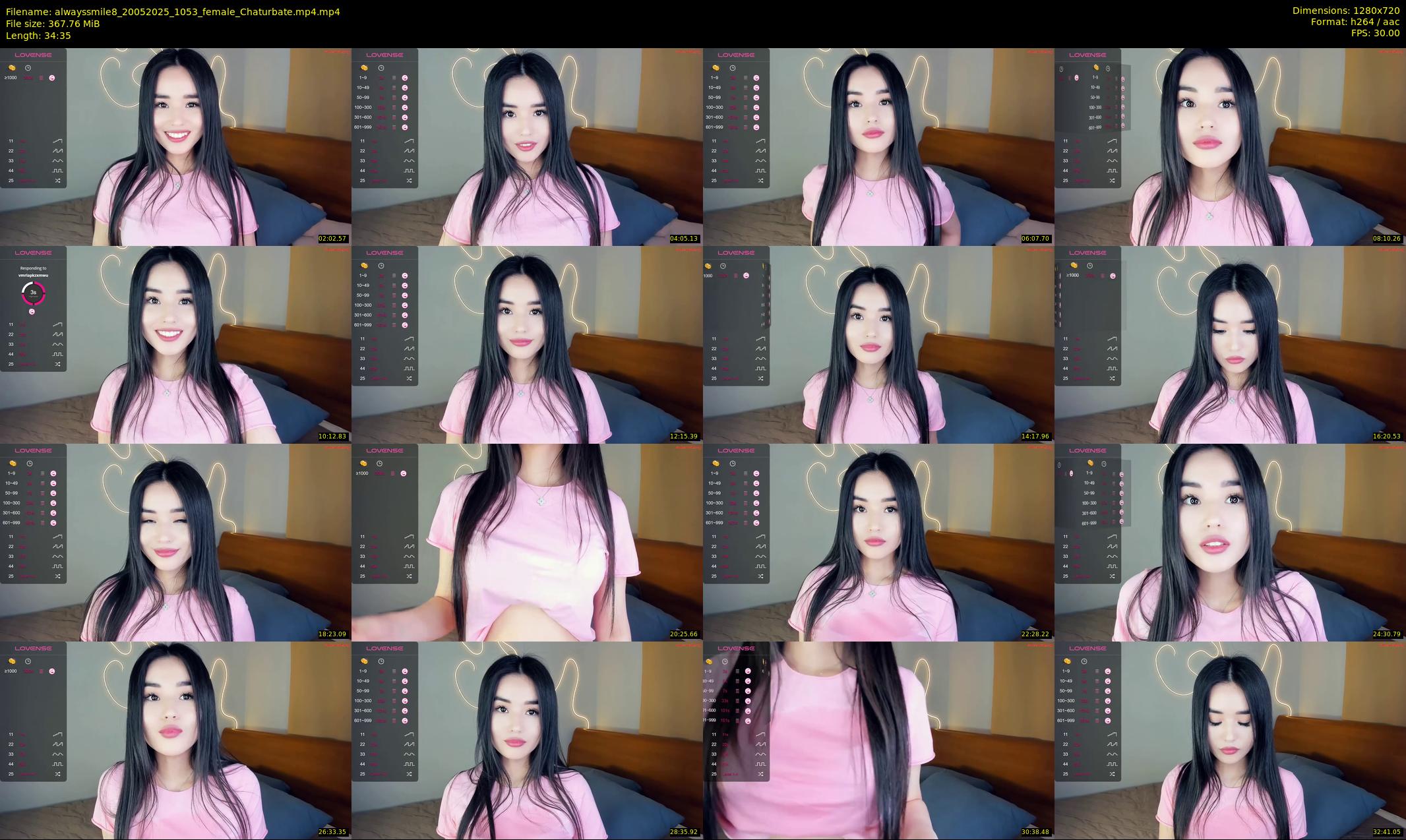 alwayssmile8 — Chaturbate Female stripcam clip, May 20, 2025