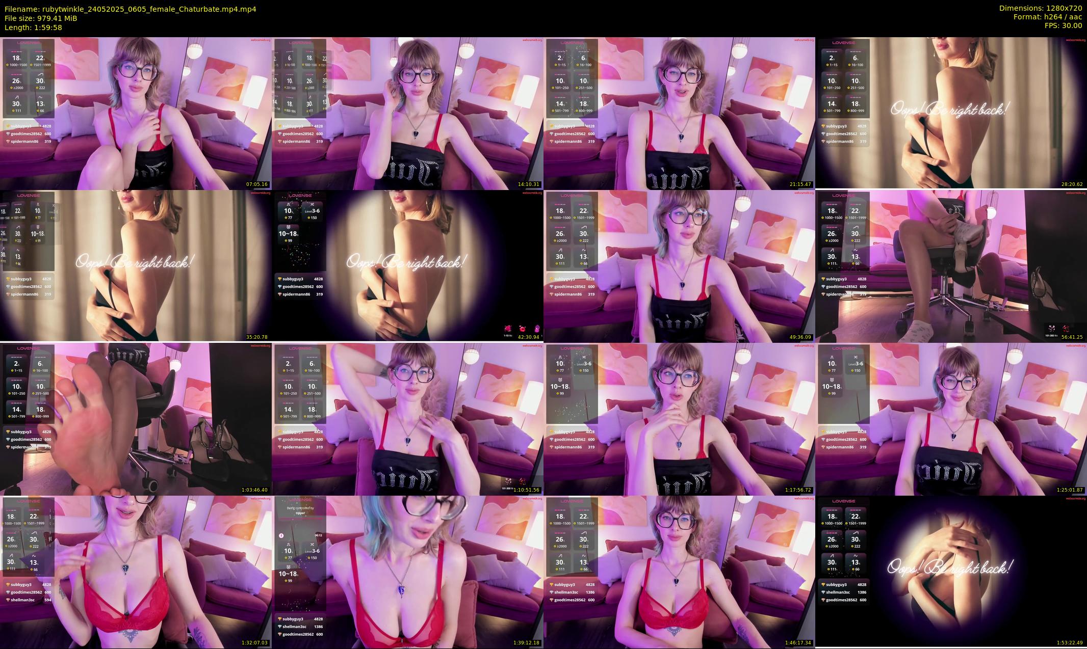 rubytwinkle — Chaturbate Female stripcam clip, May 24, 2025