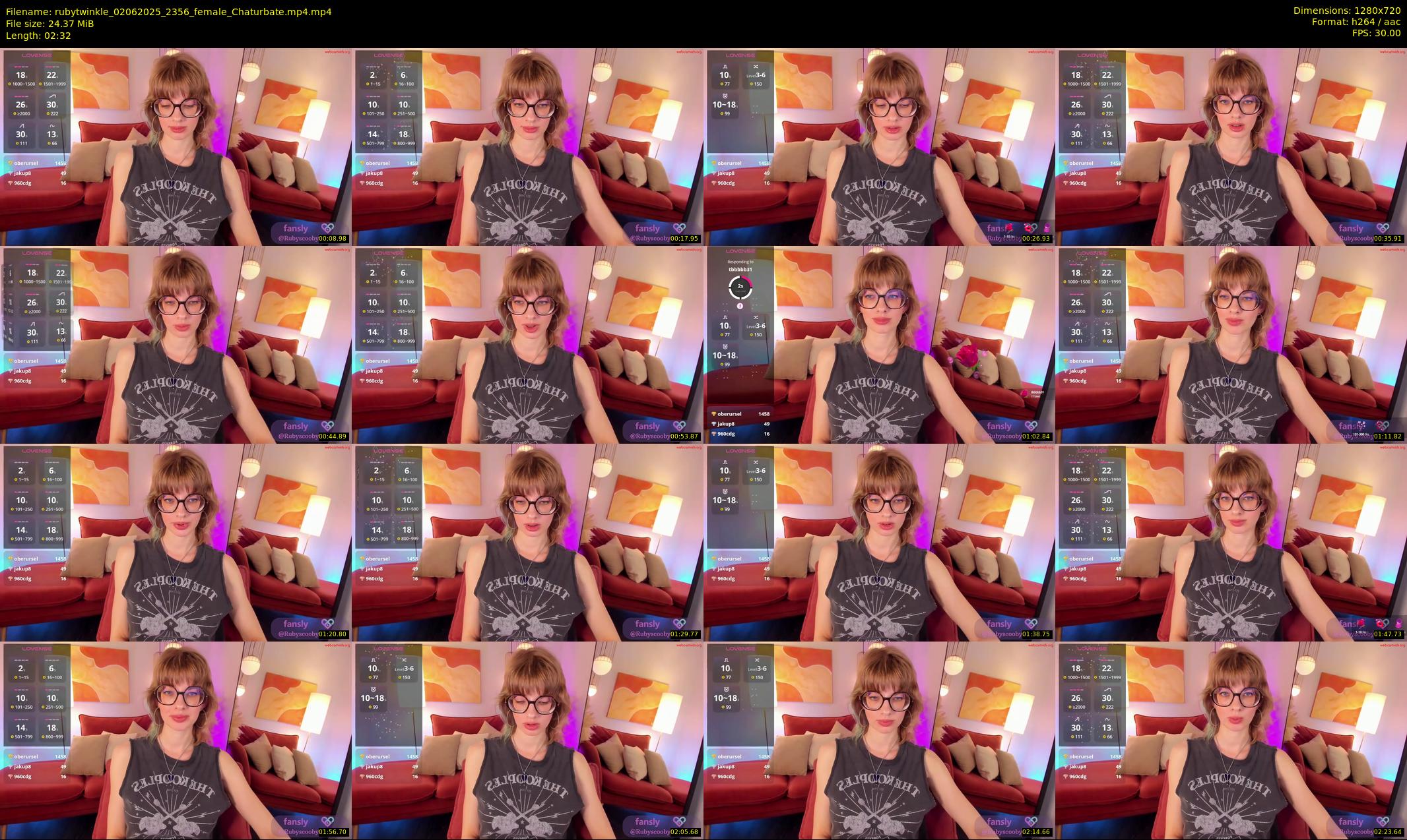 rubytwinkle — Chaturbate Female stripcam clip, Jun 2, 2025