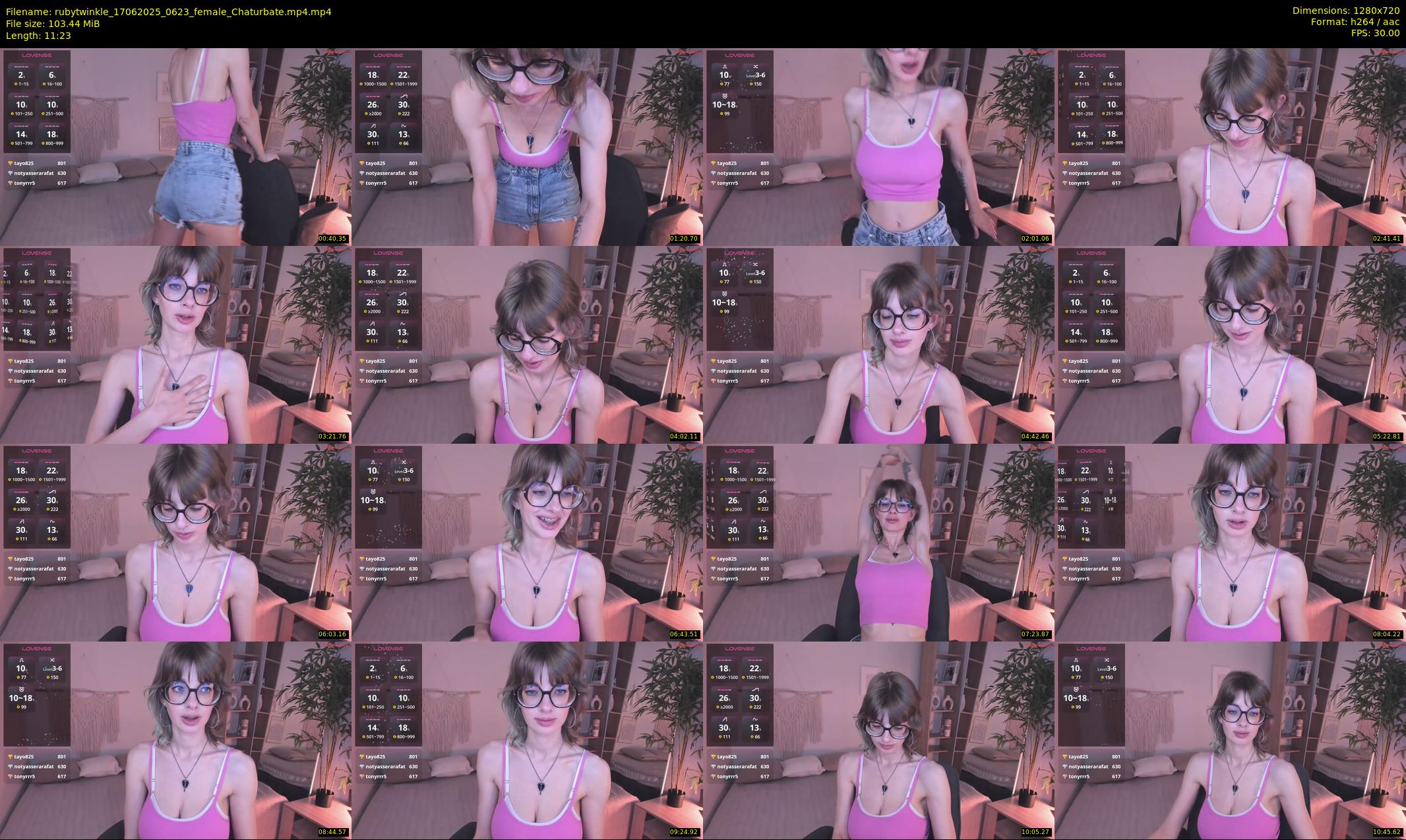 rubytwinkle — Chaturbate Female stripcam clip, Jun 17, 2025