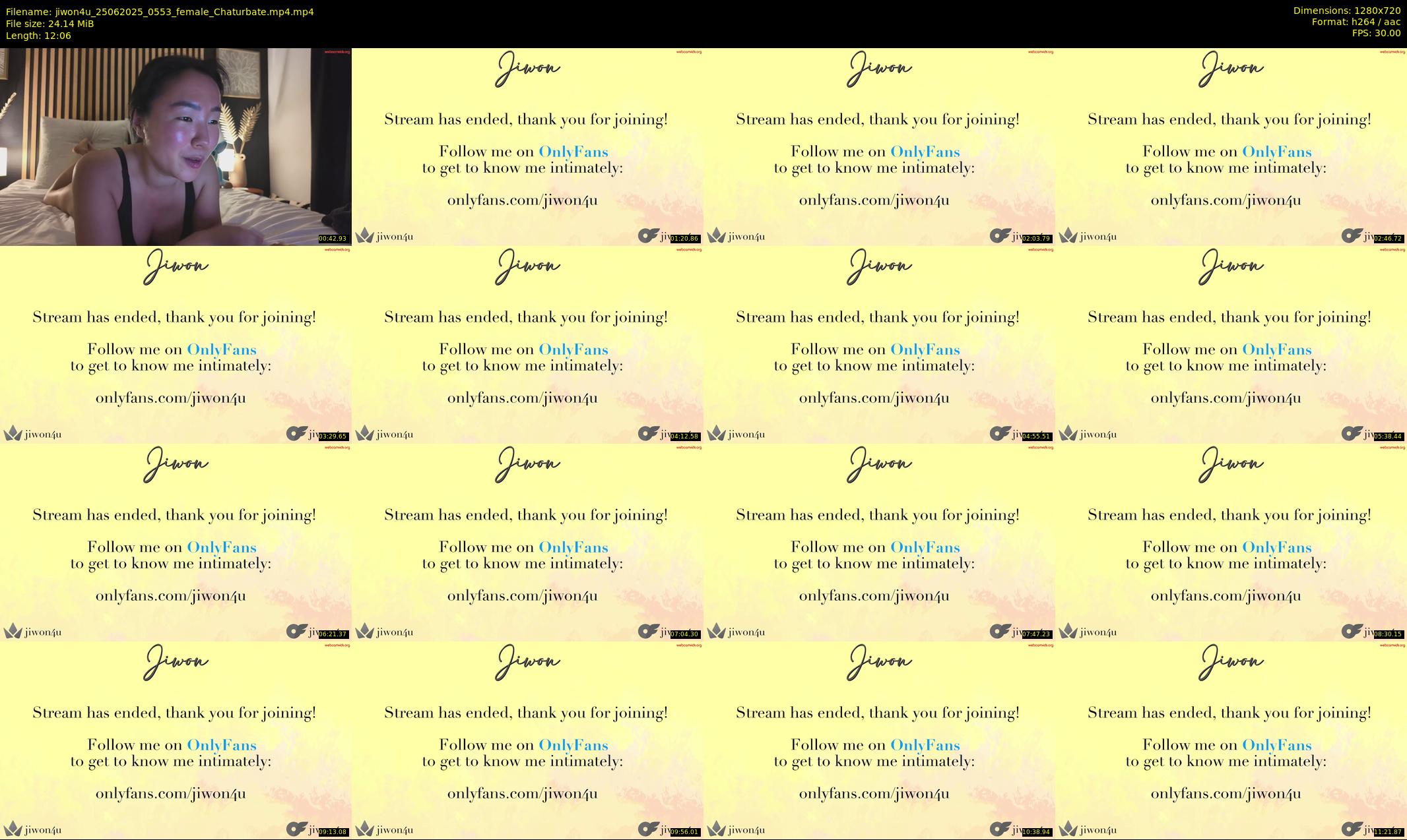 jiwon4u — Chaturbate Female stripcam clip, Jun 24, 2025