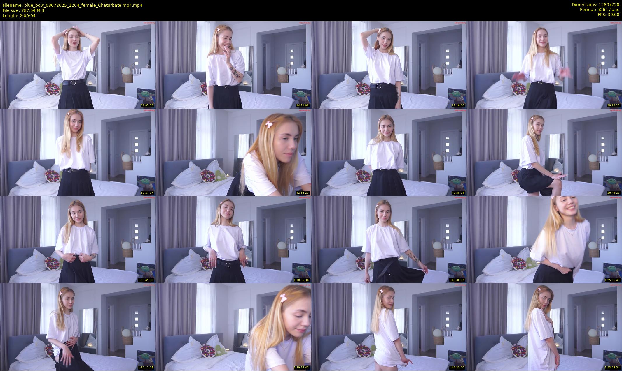 blue_bow — Chaturbate Female stripcam clip, Jul 8, 2025