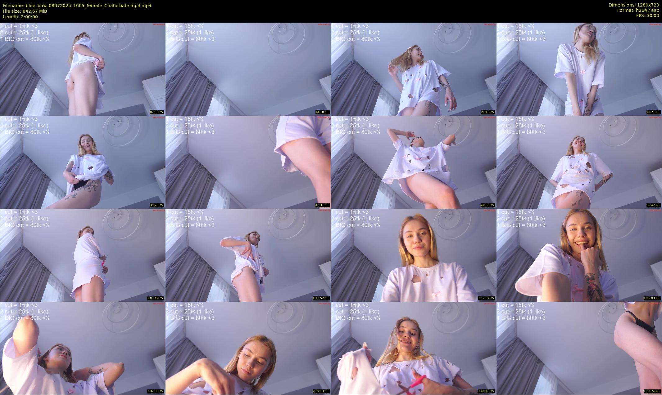 blue_bow — Chaturbate Female stripcam clip, Jul 8, 2025