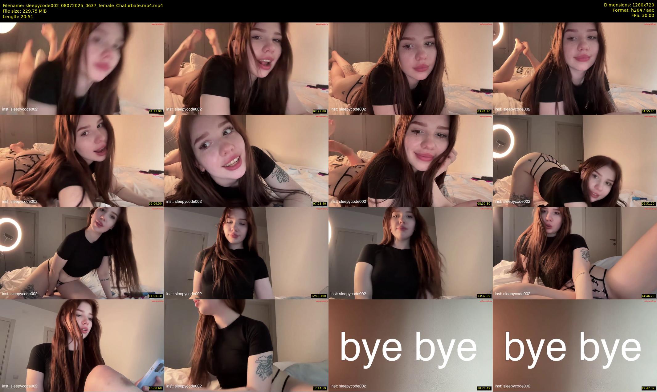 sleepycode002 — Chaturbate Female stripcam clip, Jul 8, 2025