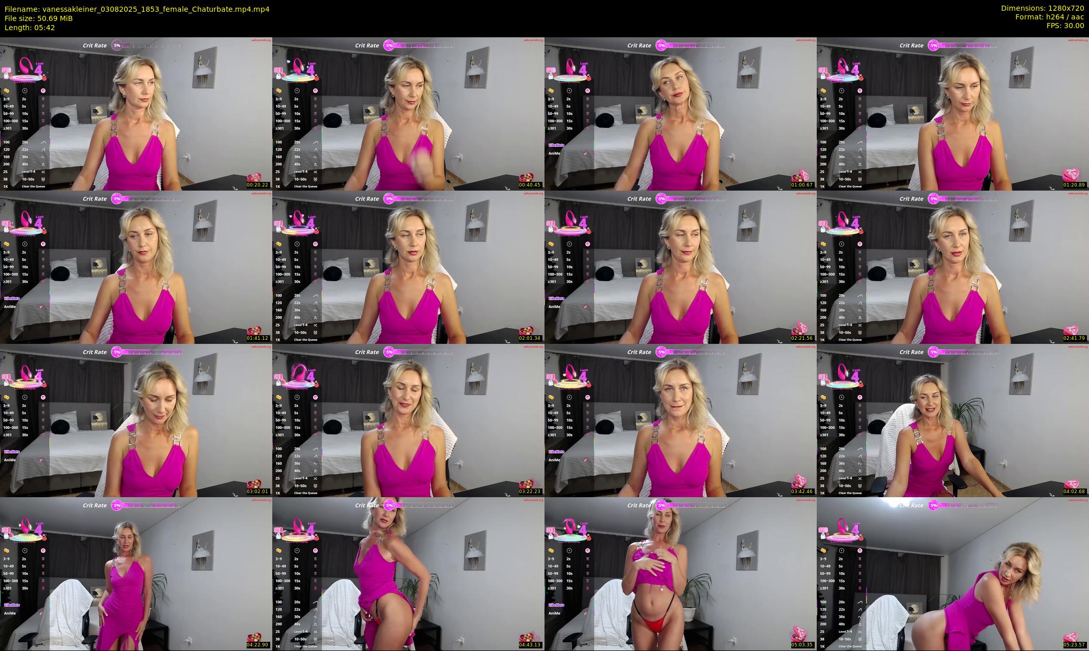 vanessakleiner — Chaturbate Female stripcam clip, Aug 3, 2025