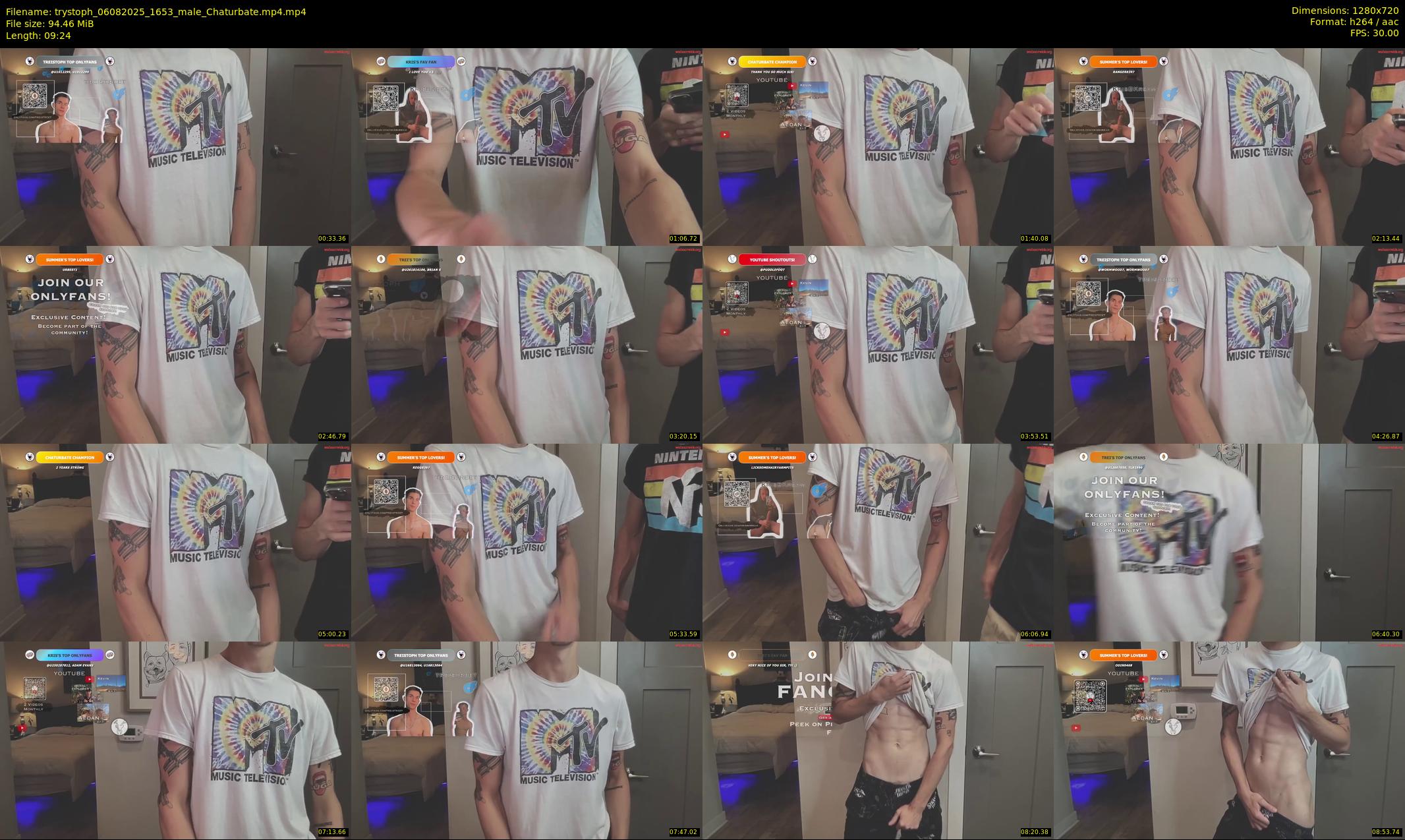 trystoph — Chaturbate Male stripcam clip, Aug 6, 2025