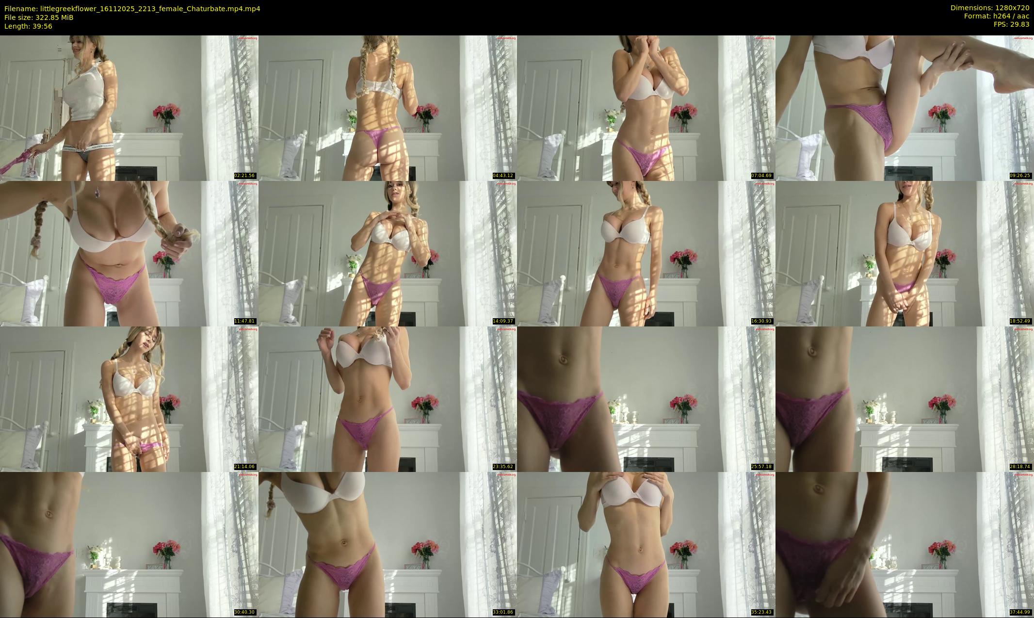 littlegreekflower — Chaturbate Female stripcam clip, Nov 16, 2025