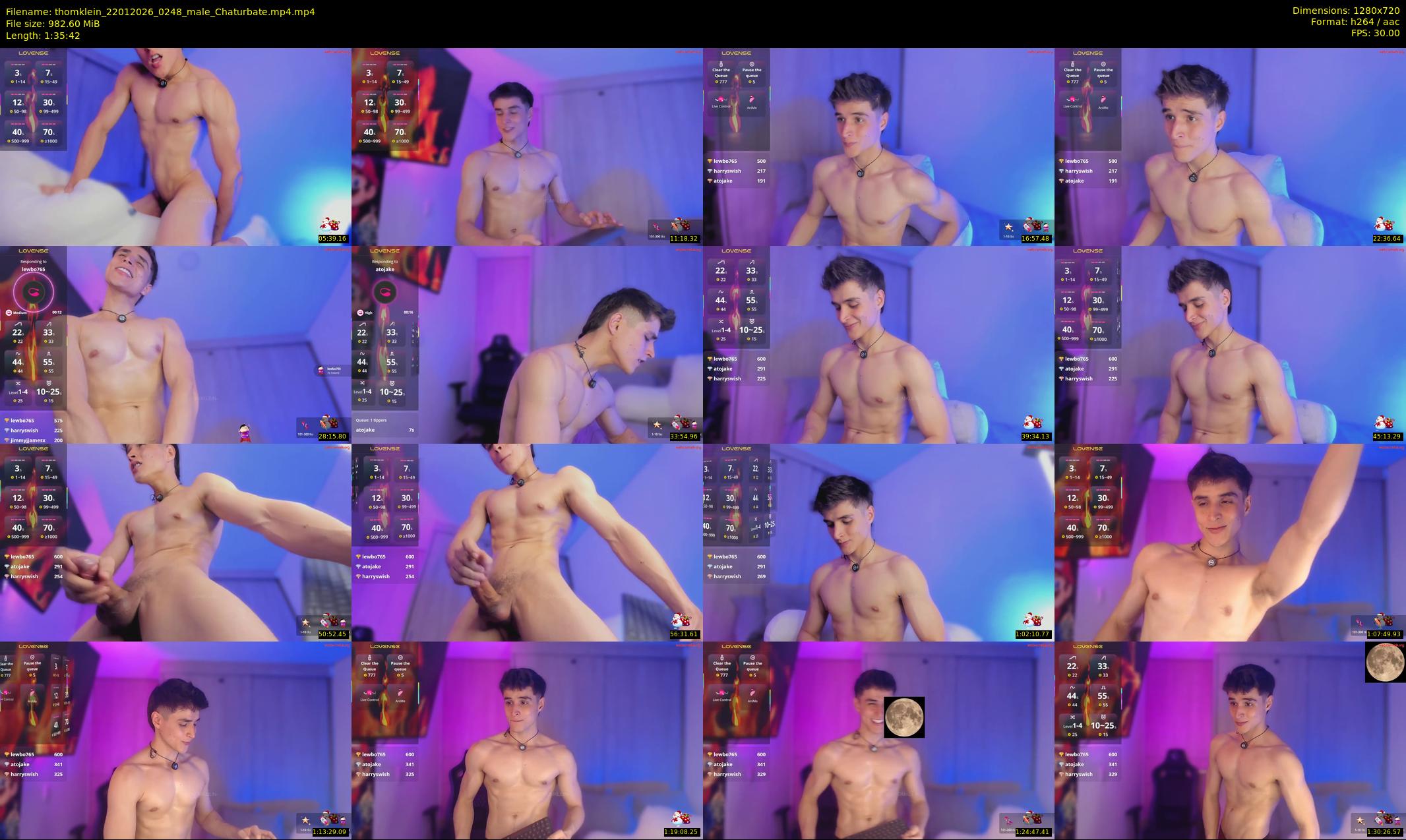 thomklein — Chaturbate Male stripcam clip, Jan 21, 2026