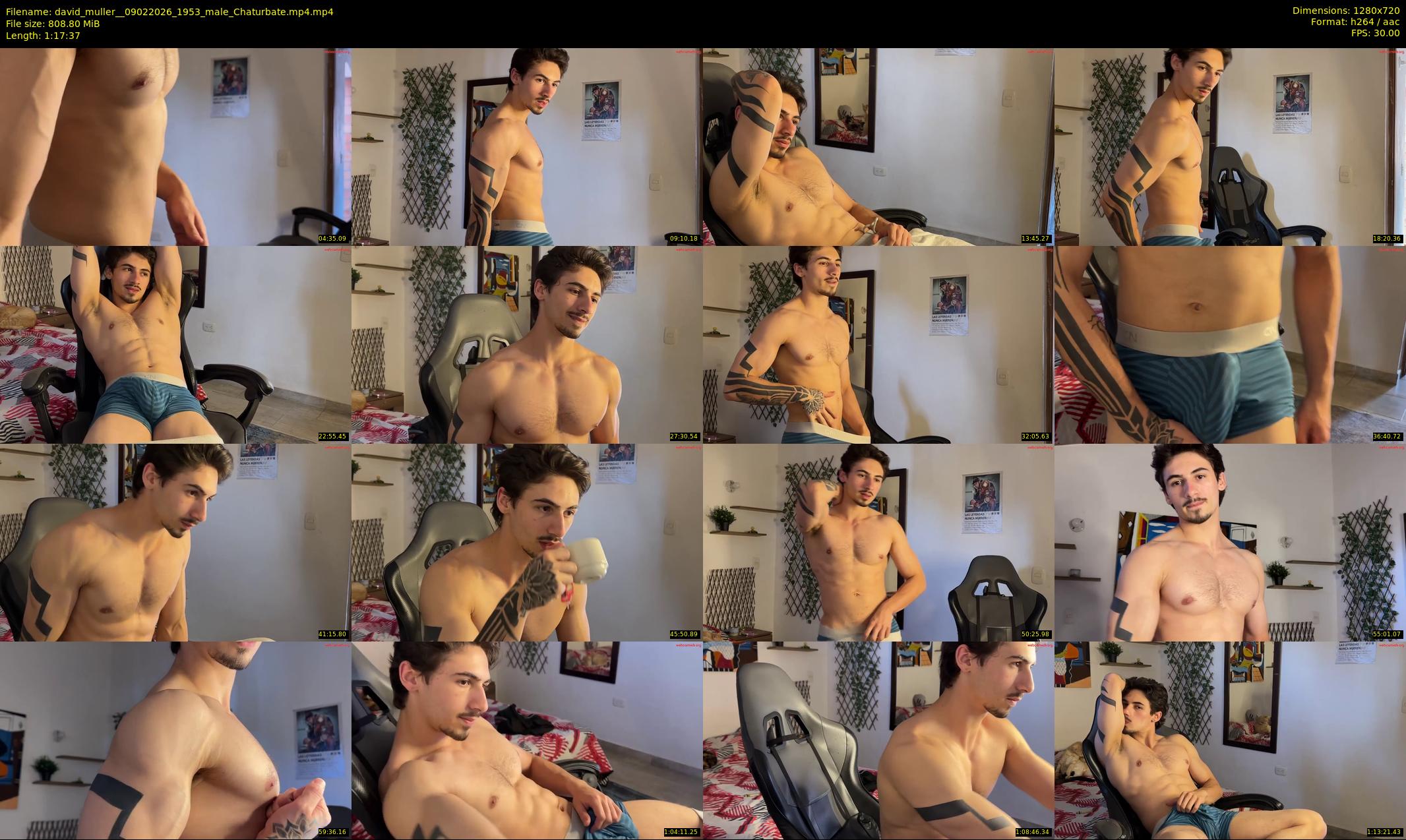 david_muller_ — Chaturbate Male stripcam clip, Feb 9, 2026