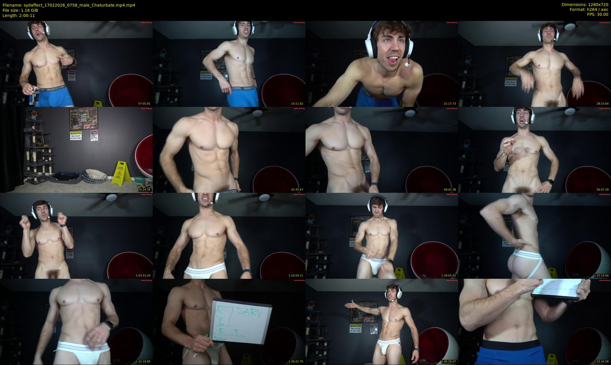sydaffect — Chaturbate Male stripcam clip, Feb 17, 2026