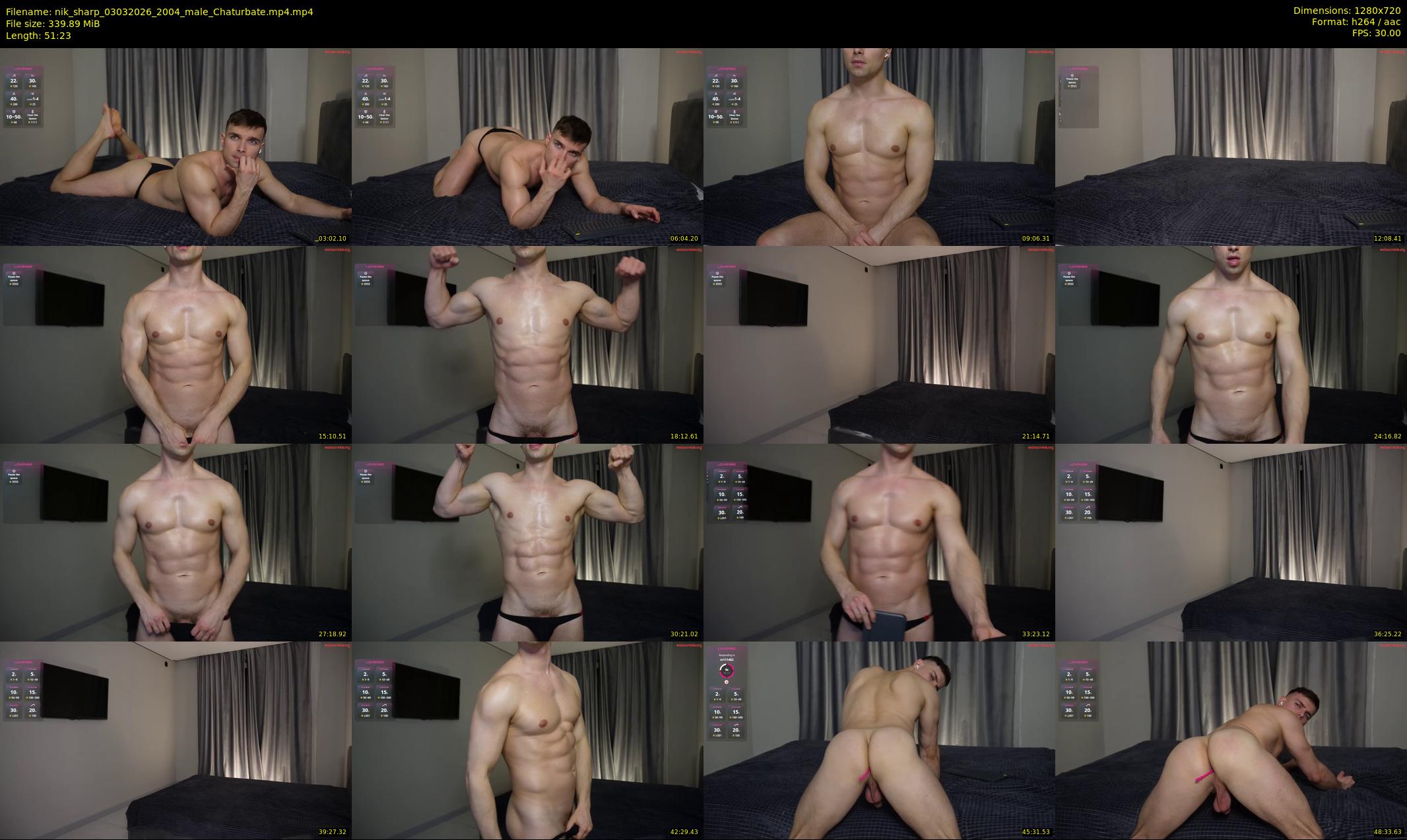 nik_sharp — Chaturbate Male stripcam clip, Mar 3, 2026