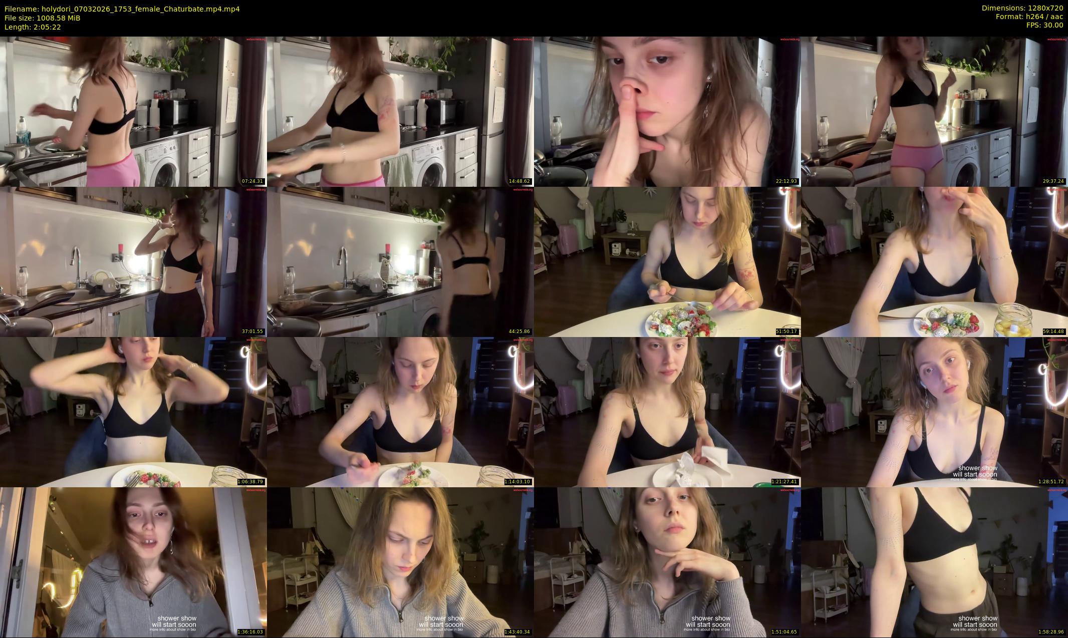 holydori — Chaturbate Female stripcam clip, Mar 7, 2026