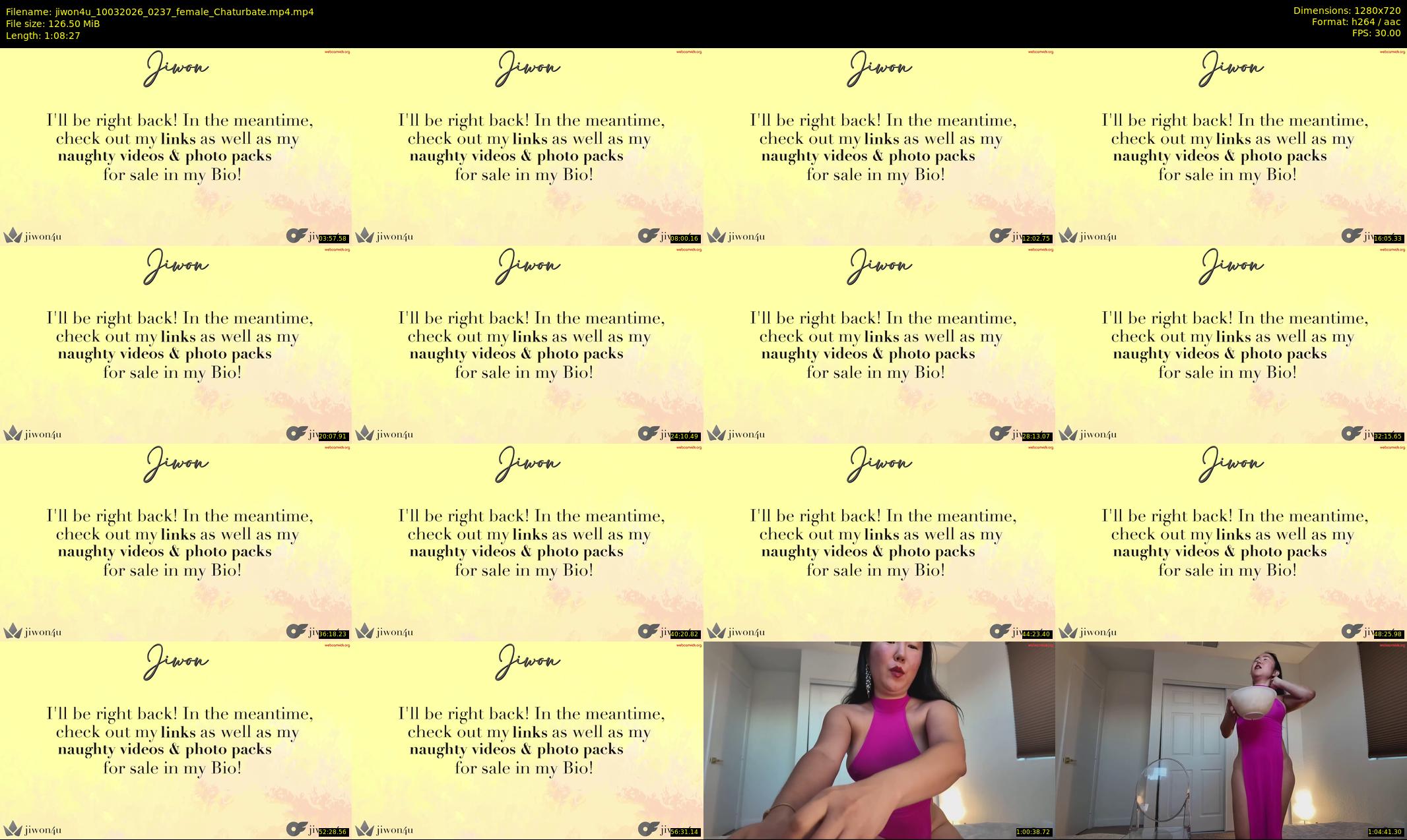 jiwon4u — Chaturbate Female stripcam clip, Mar 9, 2026