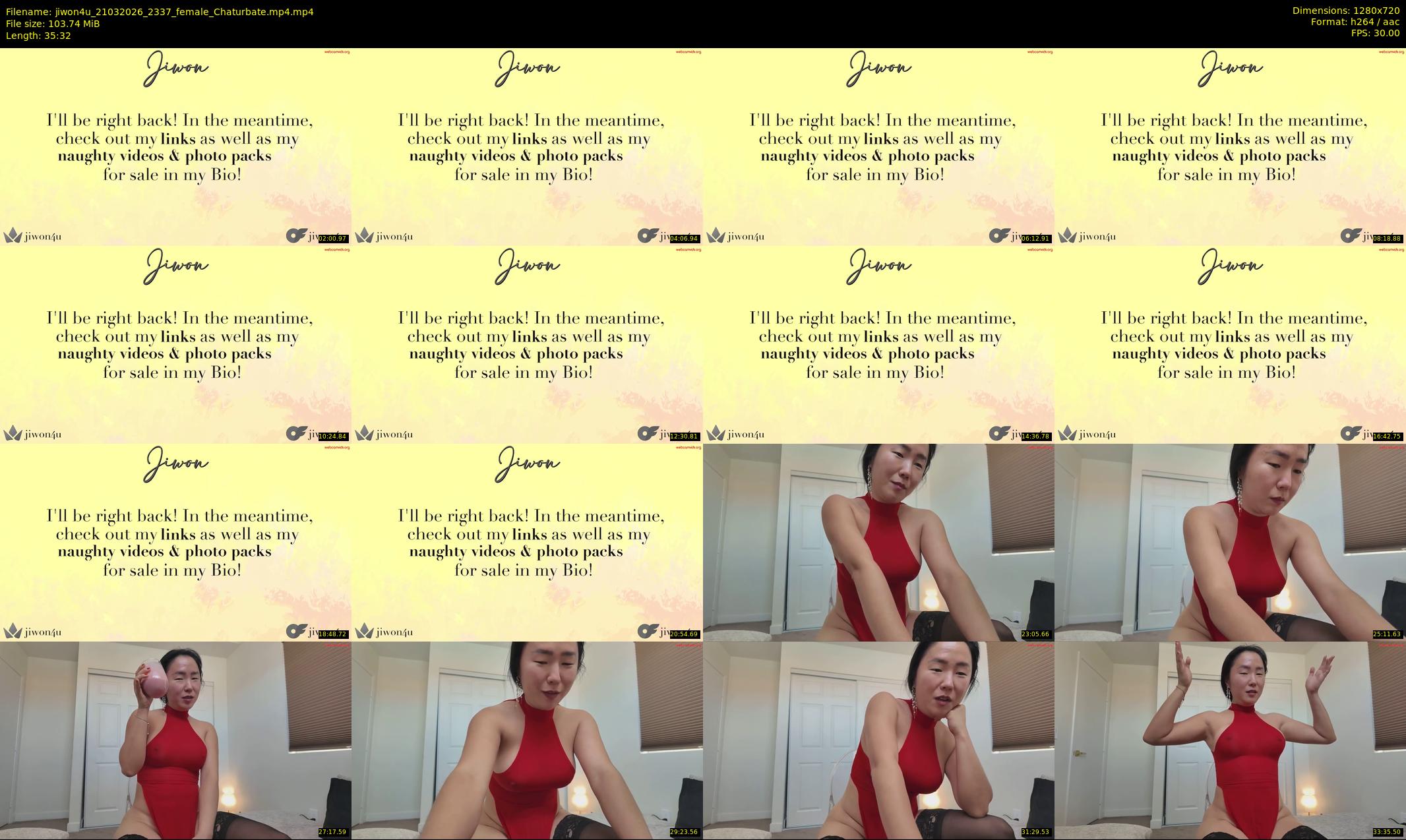 jiwon4u — Chaturbate Female stripcam clip, Mar 21, 2026