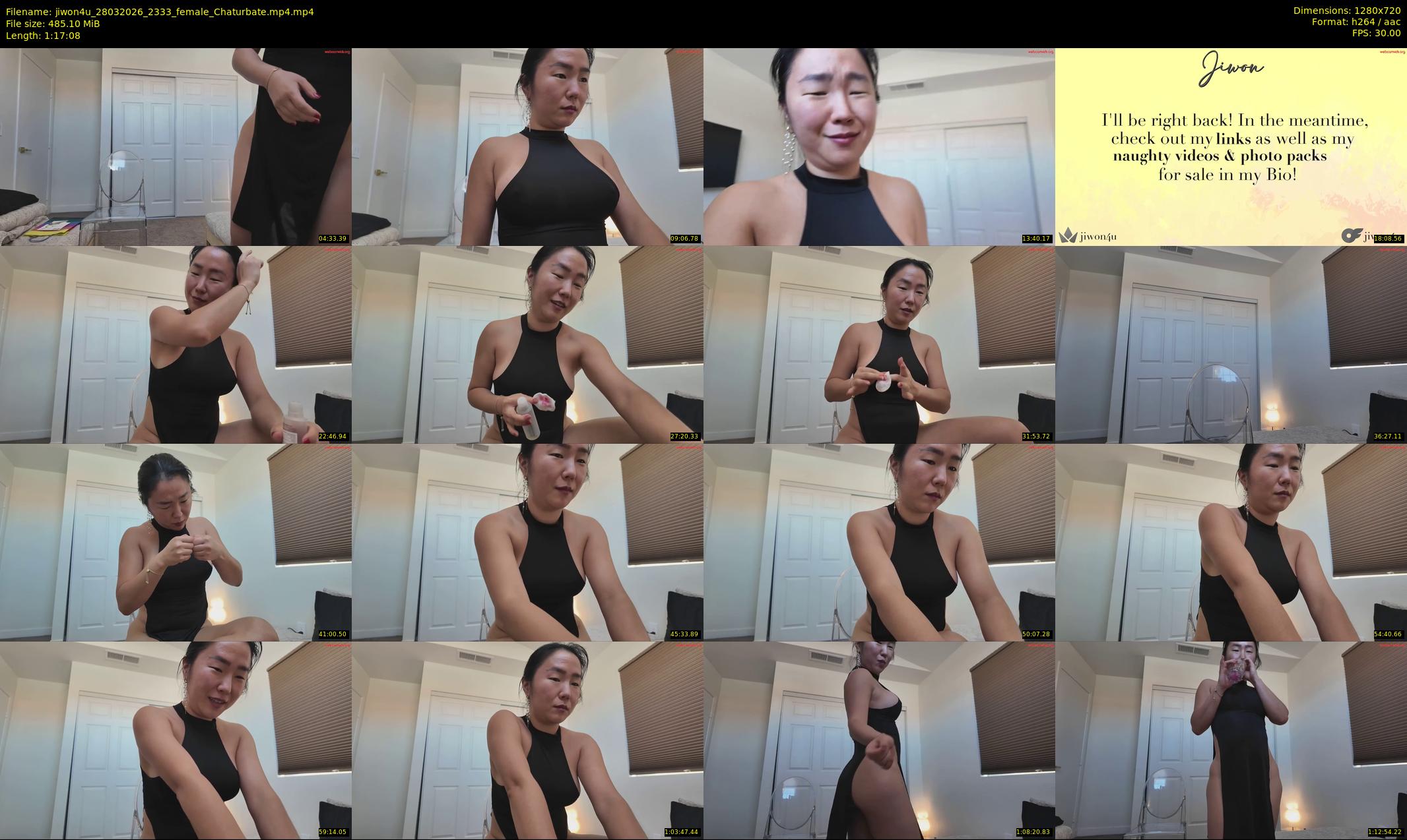 jiwon4u — Chaturbate Female stripcam clip, Mar 28, 2026