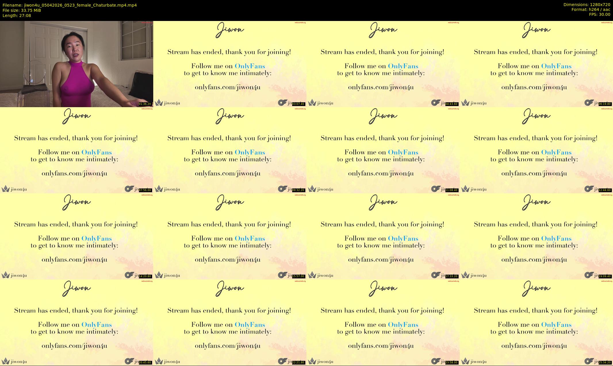 jiwon4u — Chaturbate Female stripcam clip, Apr 4, 2026