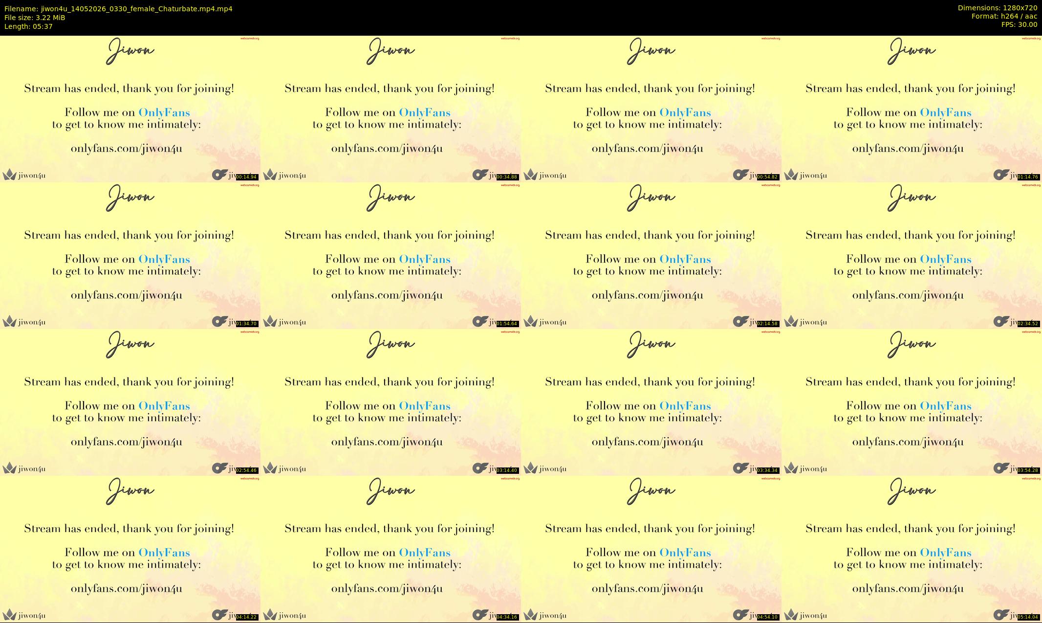 jiwon4u — Chaturbate Female stripcam clip, May 14, 2026