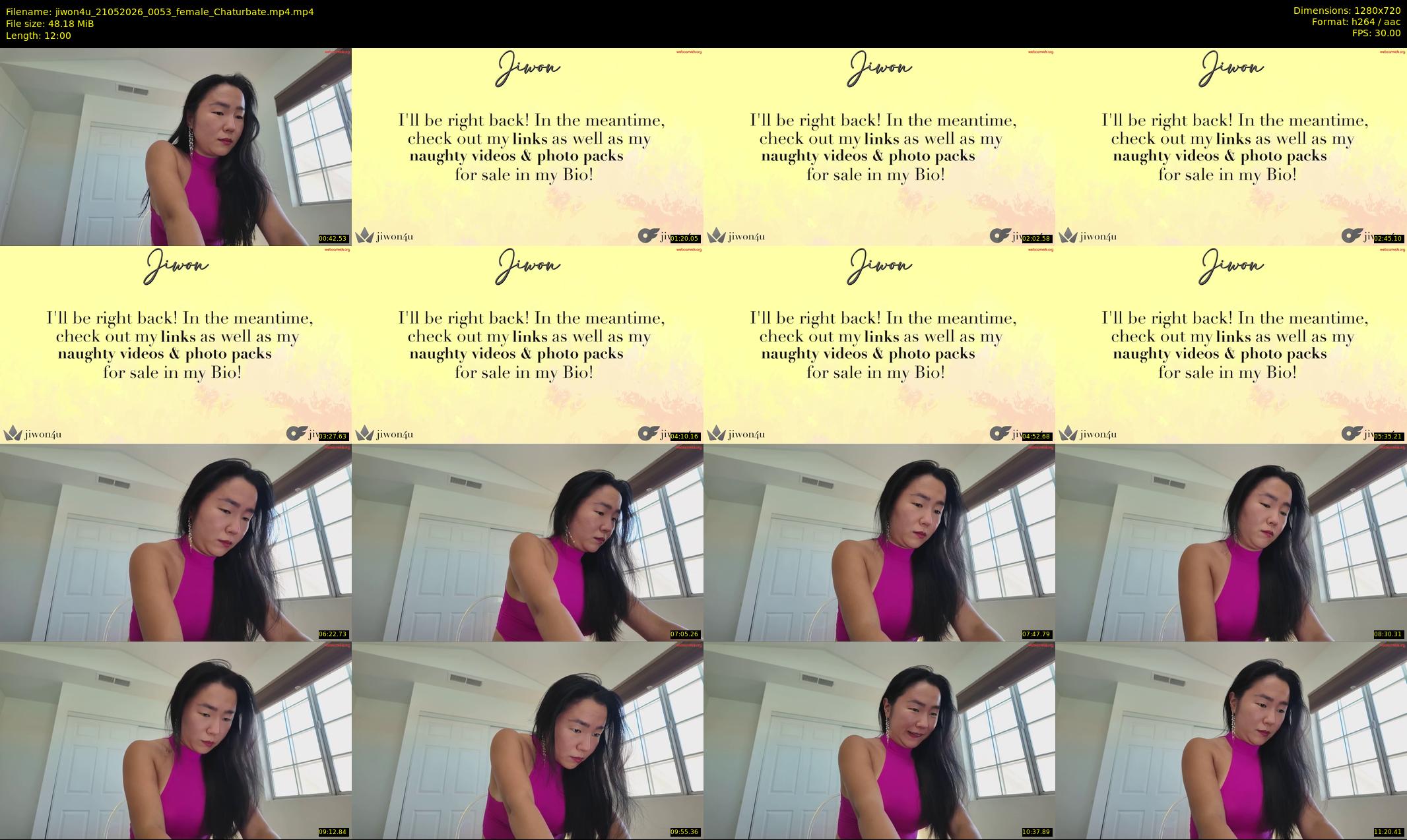 jiwon4u — Chaturbate Female stripcam clip, May 20, 2026