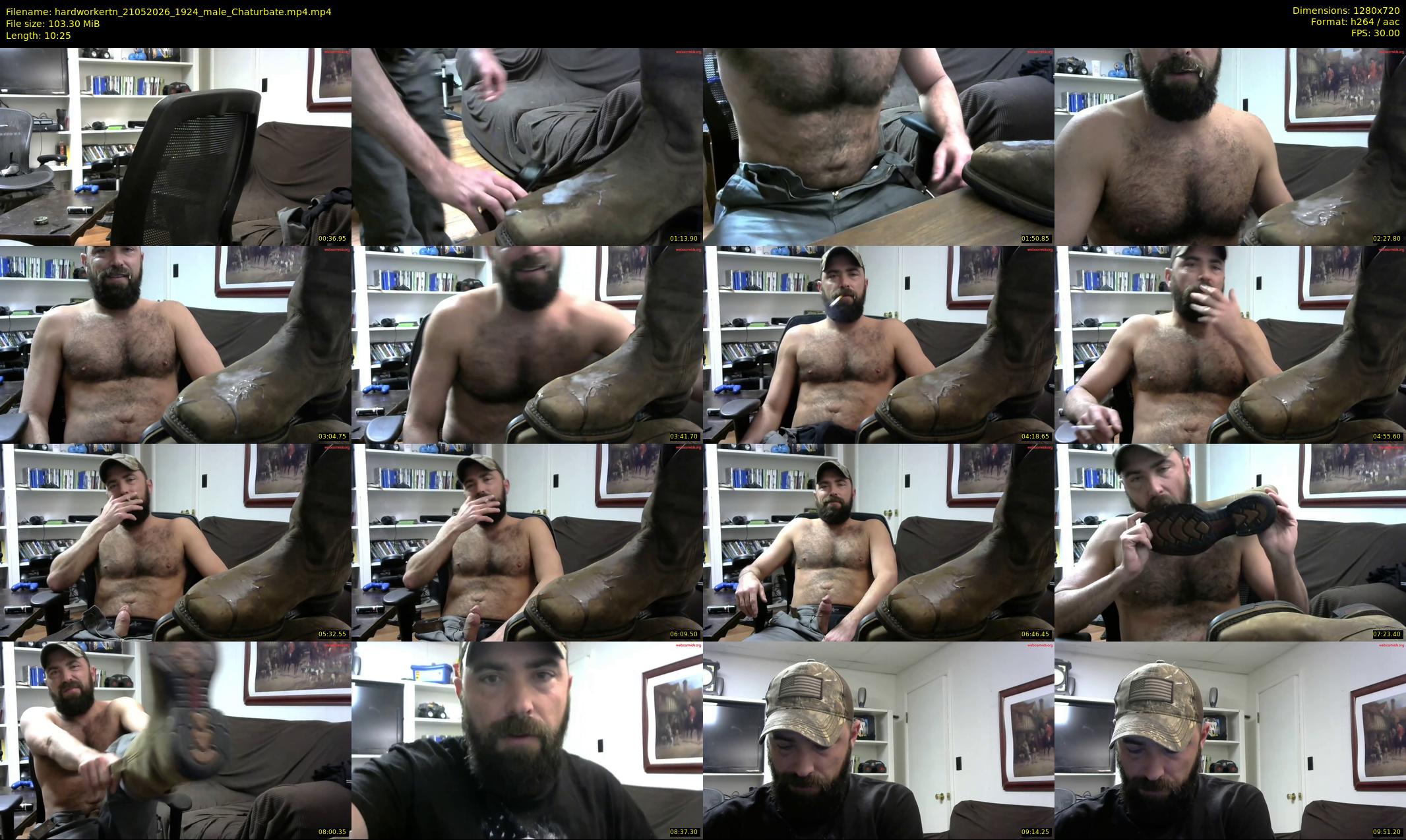 hardworkertn — Chaturbate Male stripcam clip, May 21, 2026