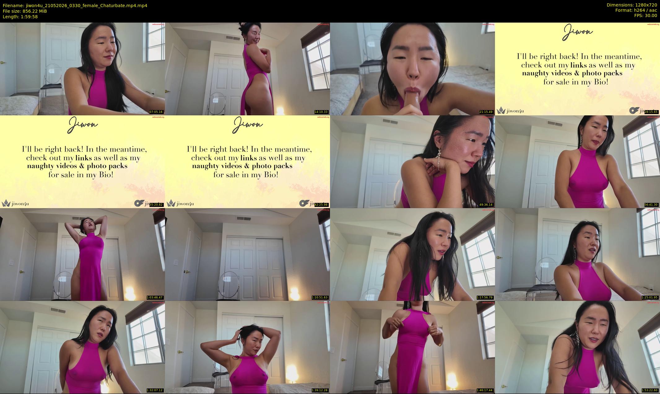 jiwon4u — Chaturbate Female stripcam clip, May 21, 2026
