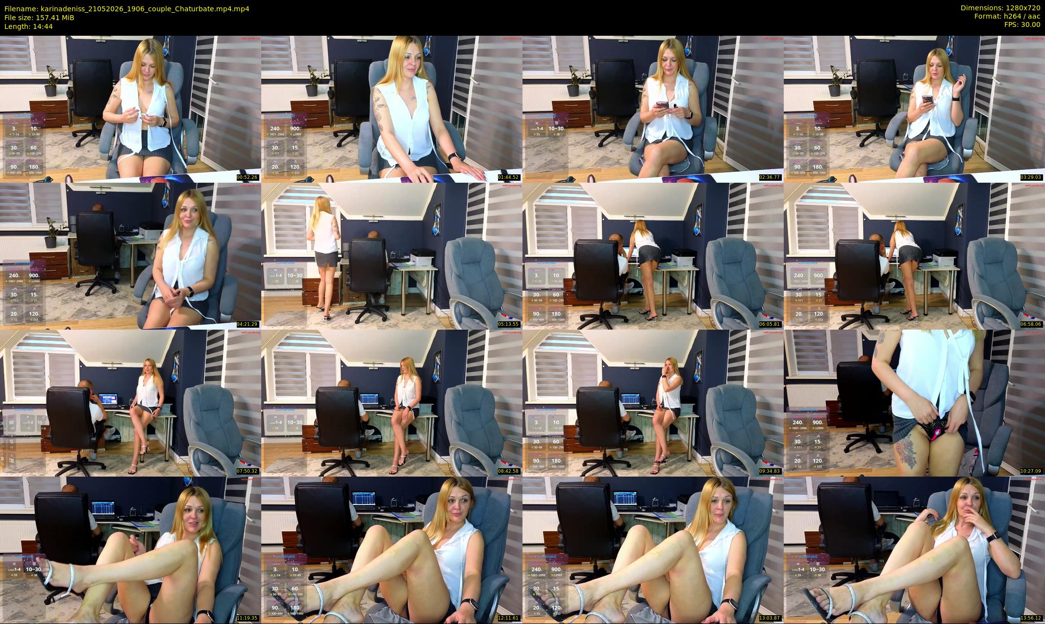 karinadeniss — Chaturbate Couple stripcam clip, May 21, 2026