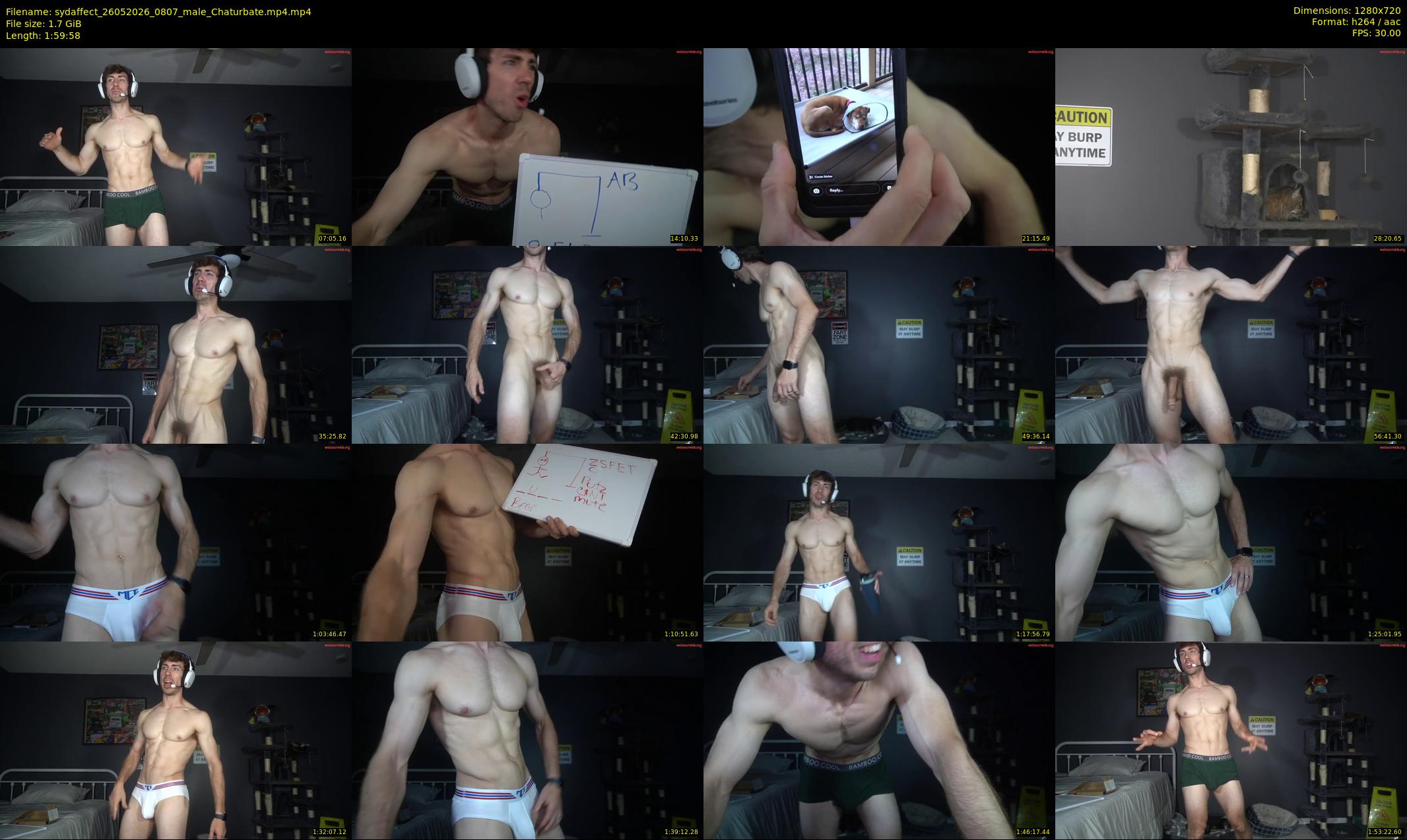 sydaffect — Chaturbate Male stripcam clip, May 26, 2026