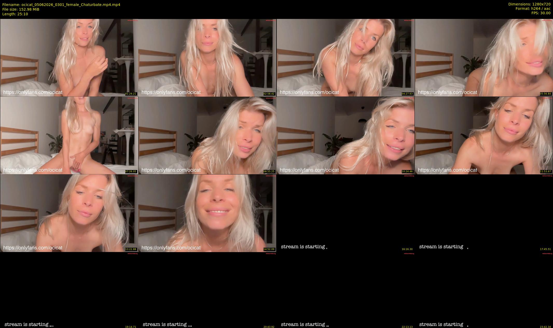 ocicat — Chaturbate Female stripcam clip, Jun 5, 2026